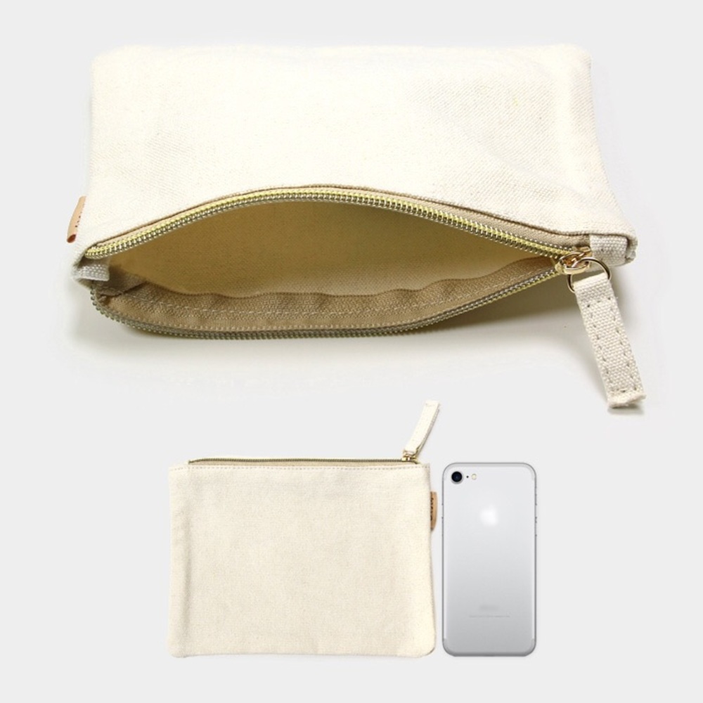 LAST ONE!! Hello Cotton Canvas Eco Pouch - Picture 2 of 2