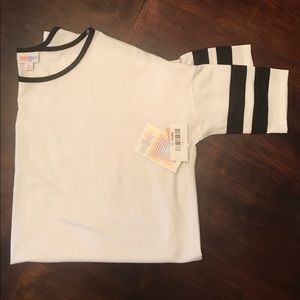 BNWT White and Black Lularoe Irma Small