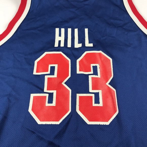 Vtg Champion S Grant Hill Detroit Pistons Jersey - Picture 5 of 5