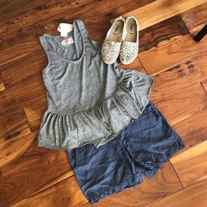 Calvin Klein linen navy blue shorts.