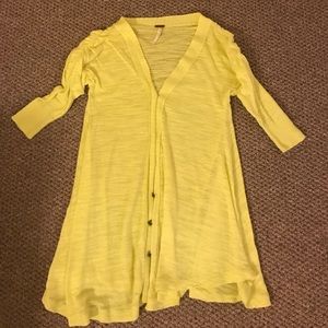 Free People Yellow Sweater
