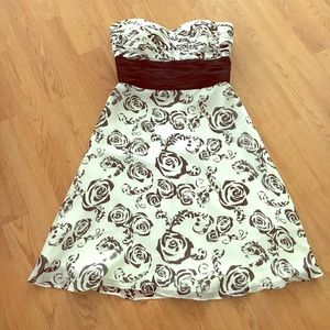 Strapless White House Black Market Dress
