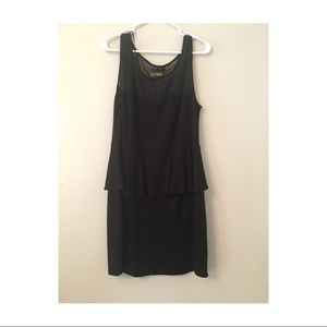 Plus Size Peplum Mesh Mini Dress