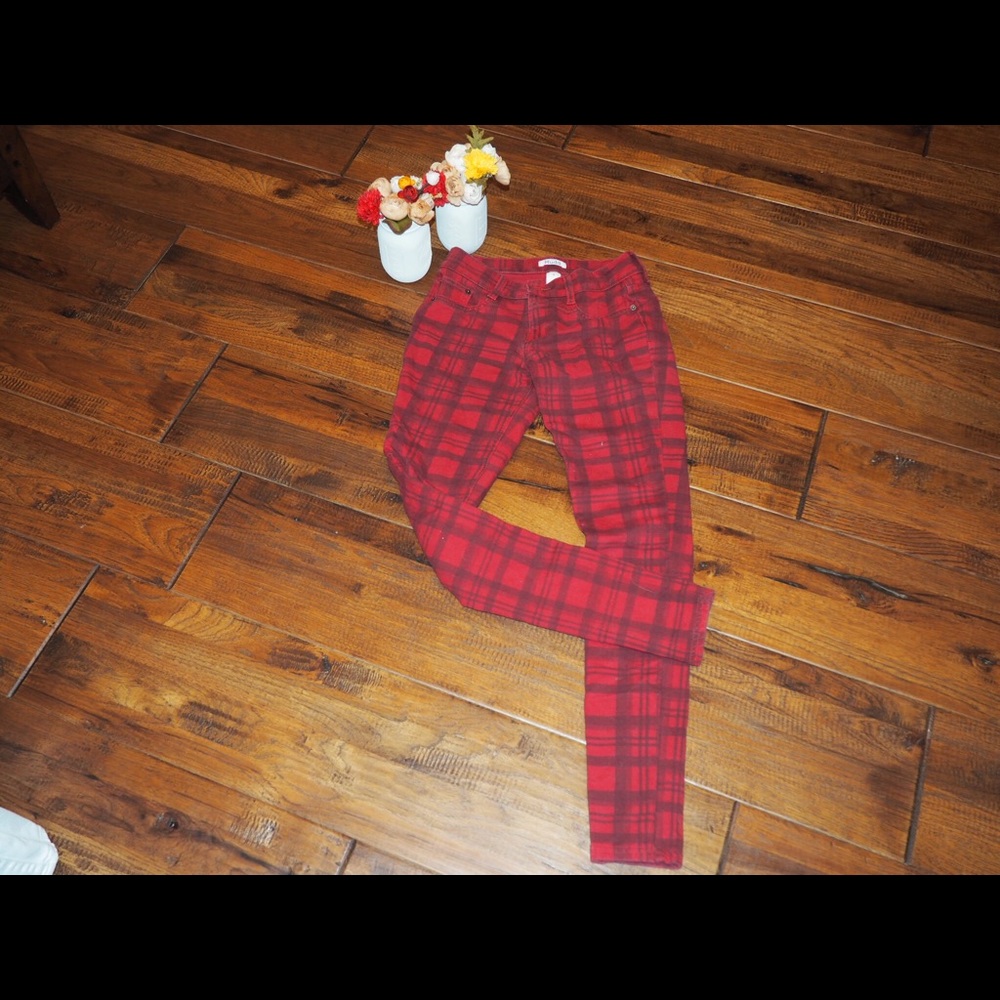 Plaid Red Pants