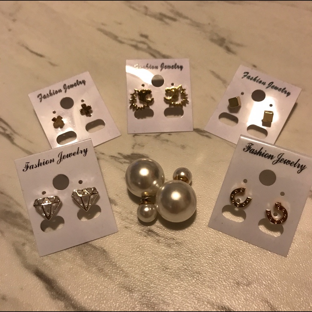SALE: all 5 sets of stud type earrings