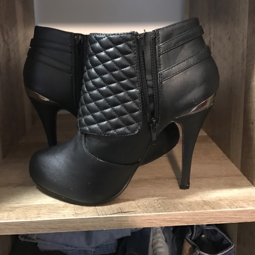 Black booty heels