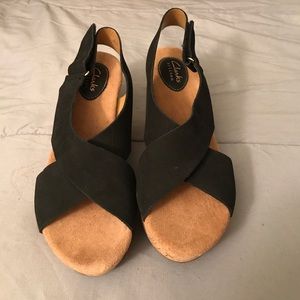 Brand new Clarks sandal wedges