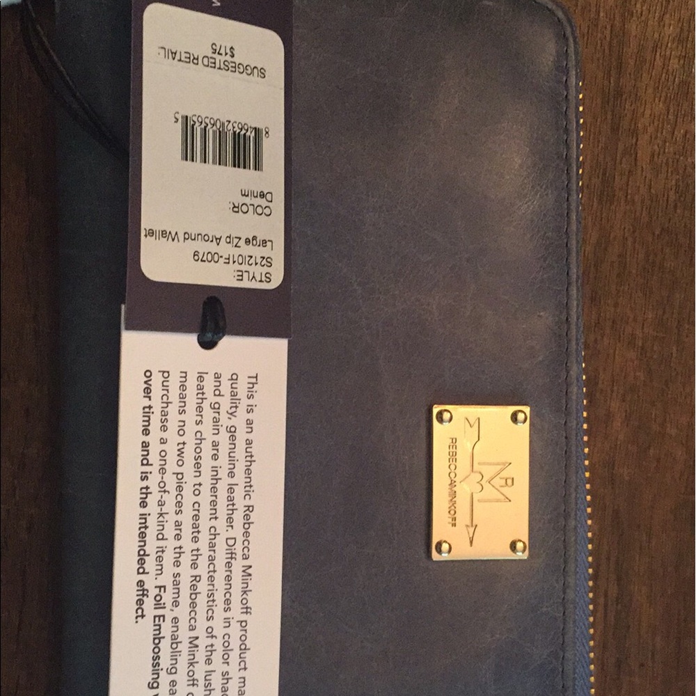 New Authentic Rebecca Minkoff Zip Around Wallet