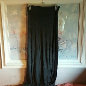 Basic Gray Maxi Skirt