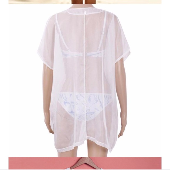 Sexy White chiffon cover up comes new in pkg. - Picture 4 of 6