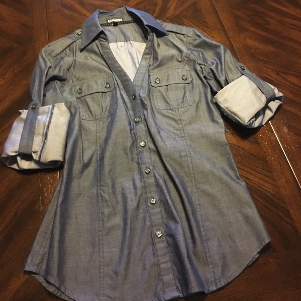 Express denim button up