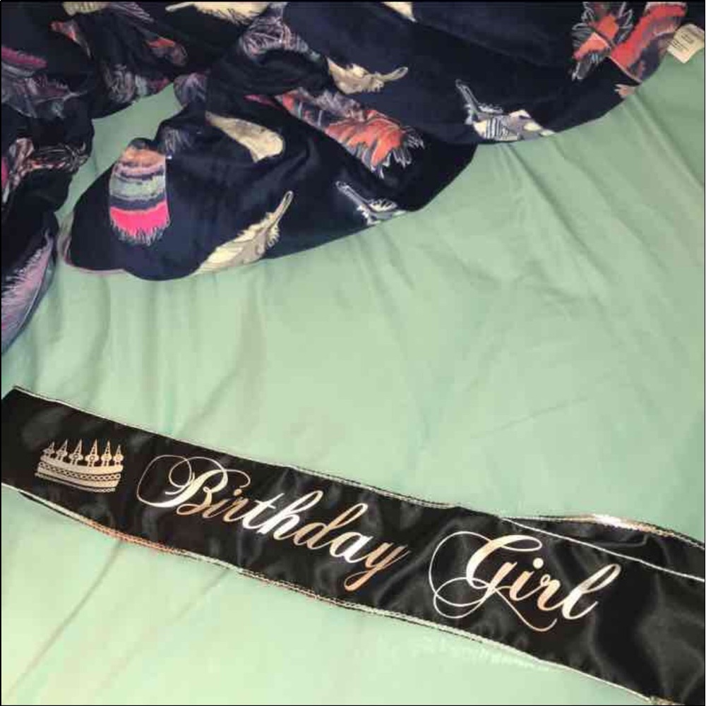 Birthday sash