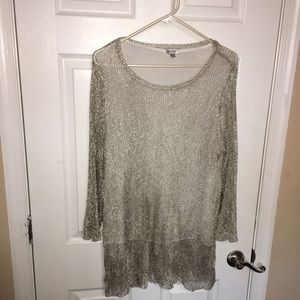 A shimmery fashion top