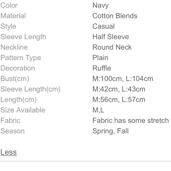 New Boutique Navy Ruffle Bell Sleeve Boho Top - Picture 3 of 8