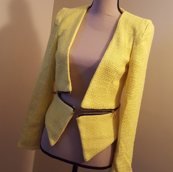 Jackets & Blazers - Yellow Zipper Blazer