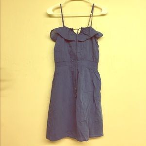 Junior American eagle blue sun dress