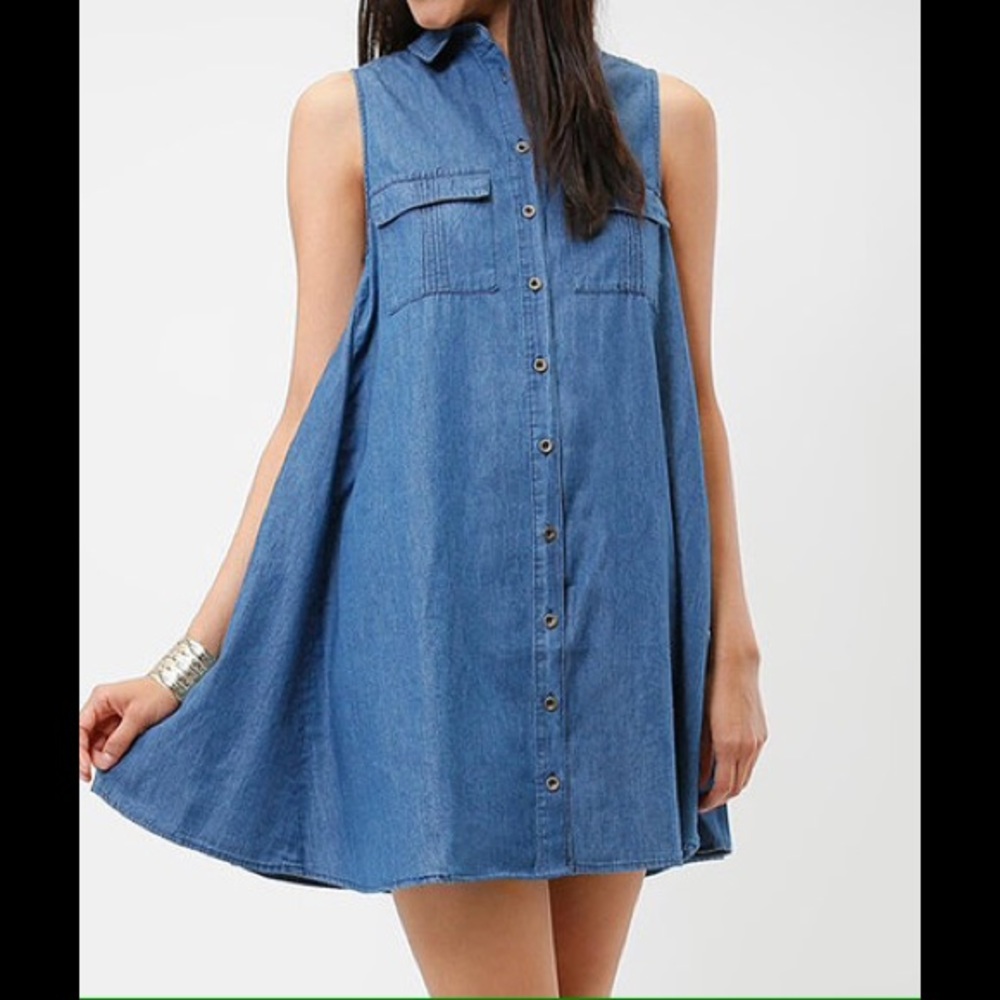 NWT Blue Chambray Dress