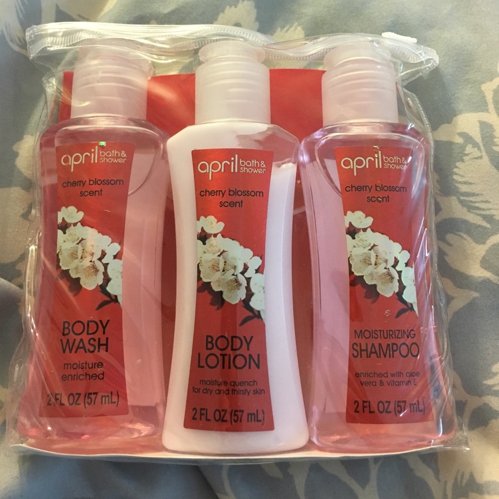 Body Wash, Body Lotion, Shampoo Travel Size Trio