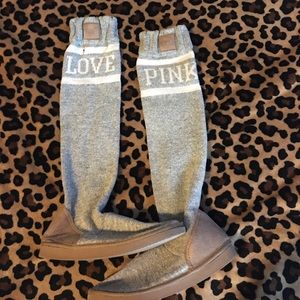 *Exclusive* Victoria Secret Pink sweater boots