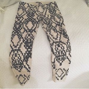 Dope sevens jeans with leather pattern