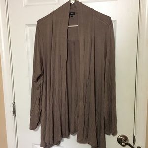 A taupe light cardigan