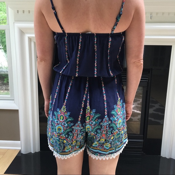 NEW Boho Crochet Spaghetti Strap Romper - Picture 4 of 8