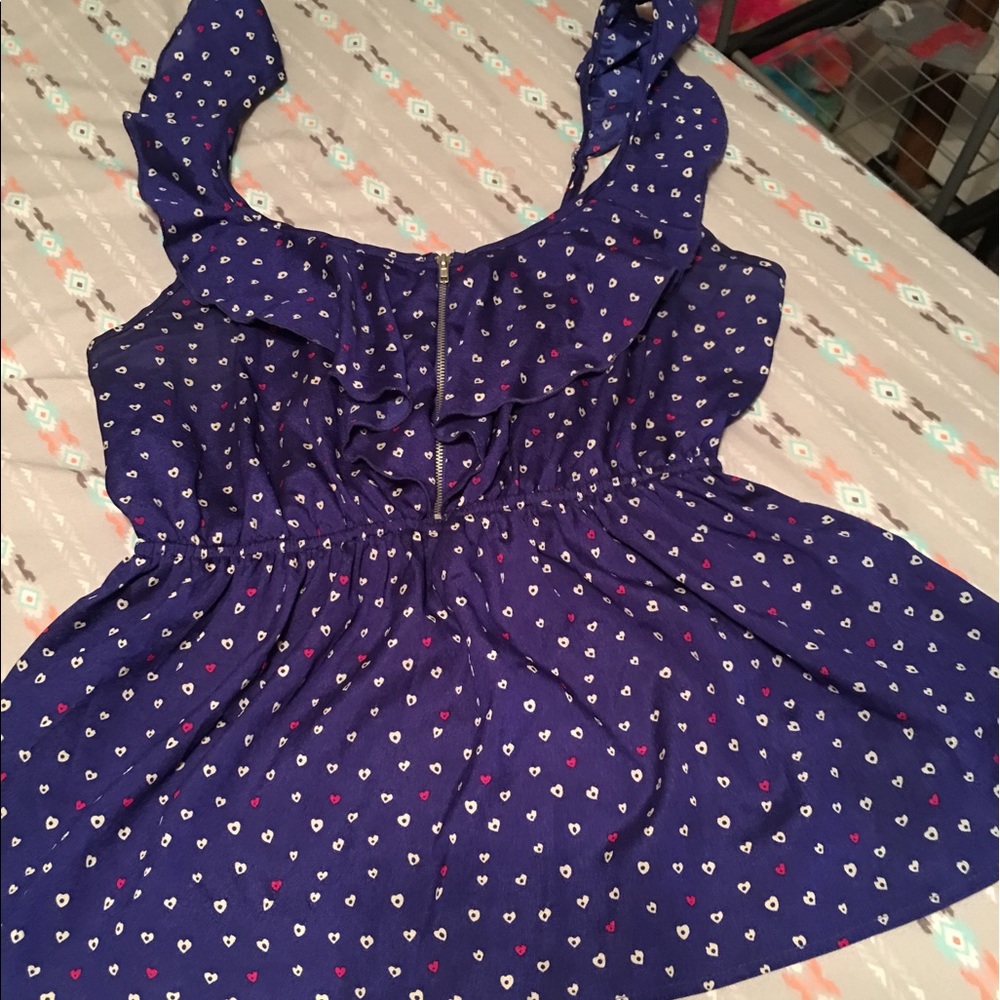 Ruffled spaghetti strap tank