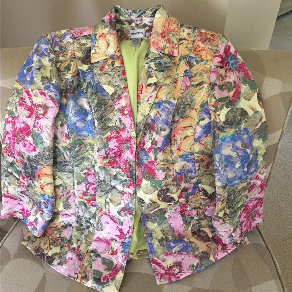 Chico's Floral Jacket