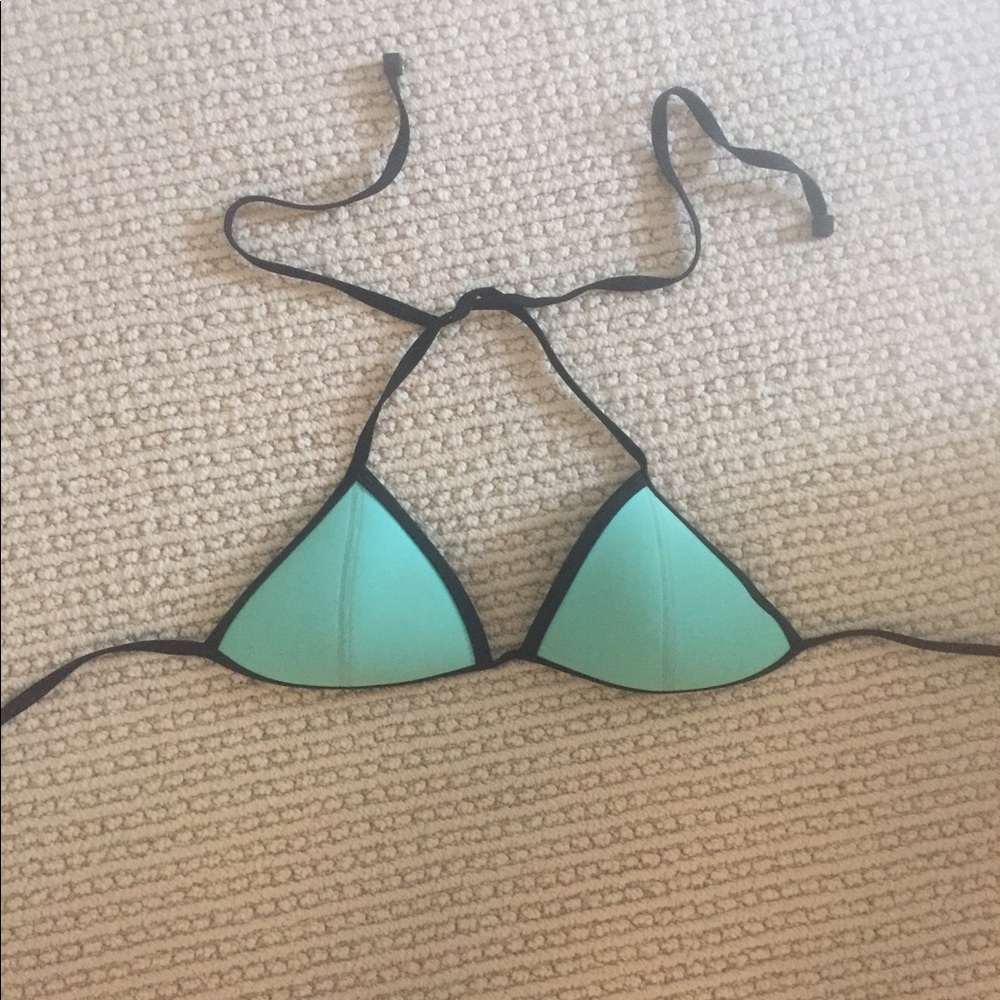 Triangl teal blue bikini top