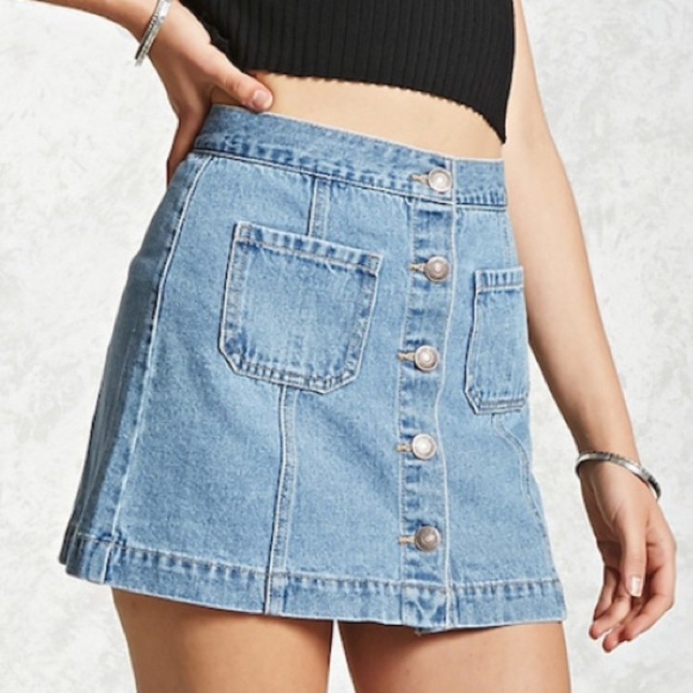 Forever 21 button down skirt