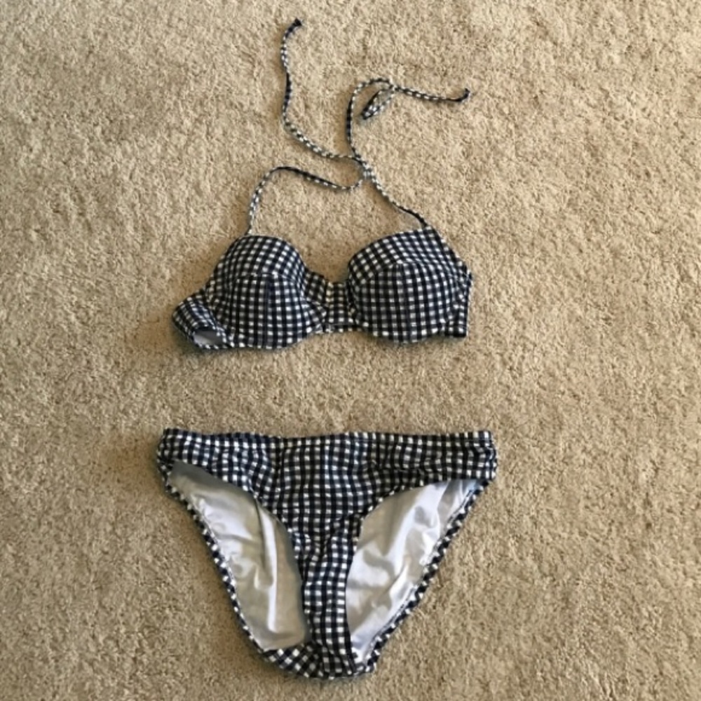 Gingham bikini plaid seersucker