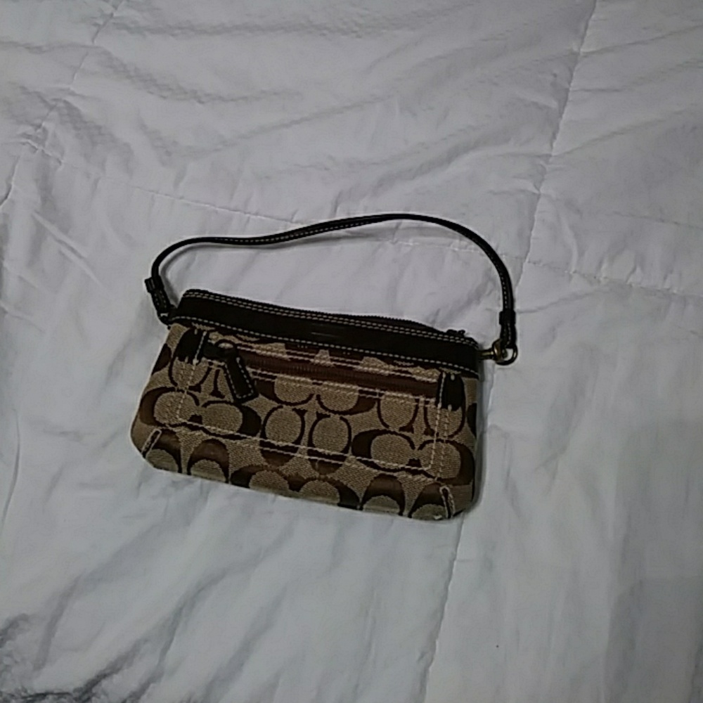 Brown Coach Wristlet