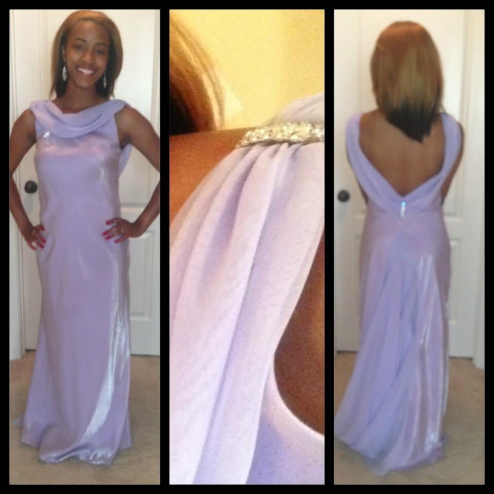 Formal purple gown