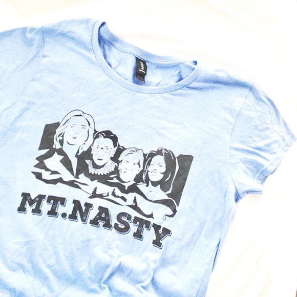 Mt. Nasty Rushmore Parody Funny Political Tee