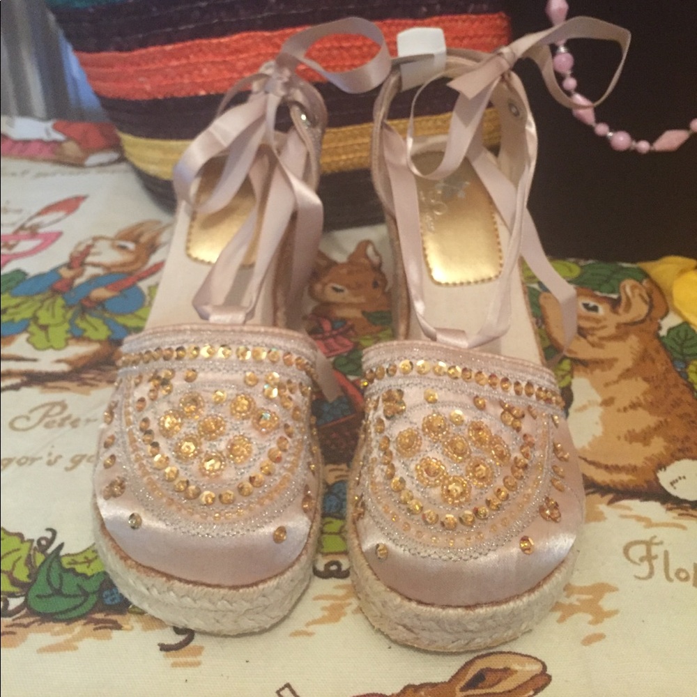 So....So Real. So Right Satin & Sequin Espadrilles