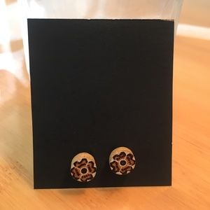 Wooden Flower Earrings