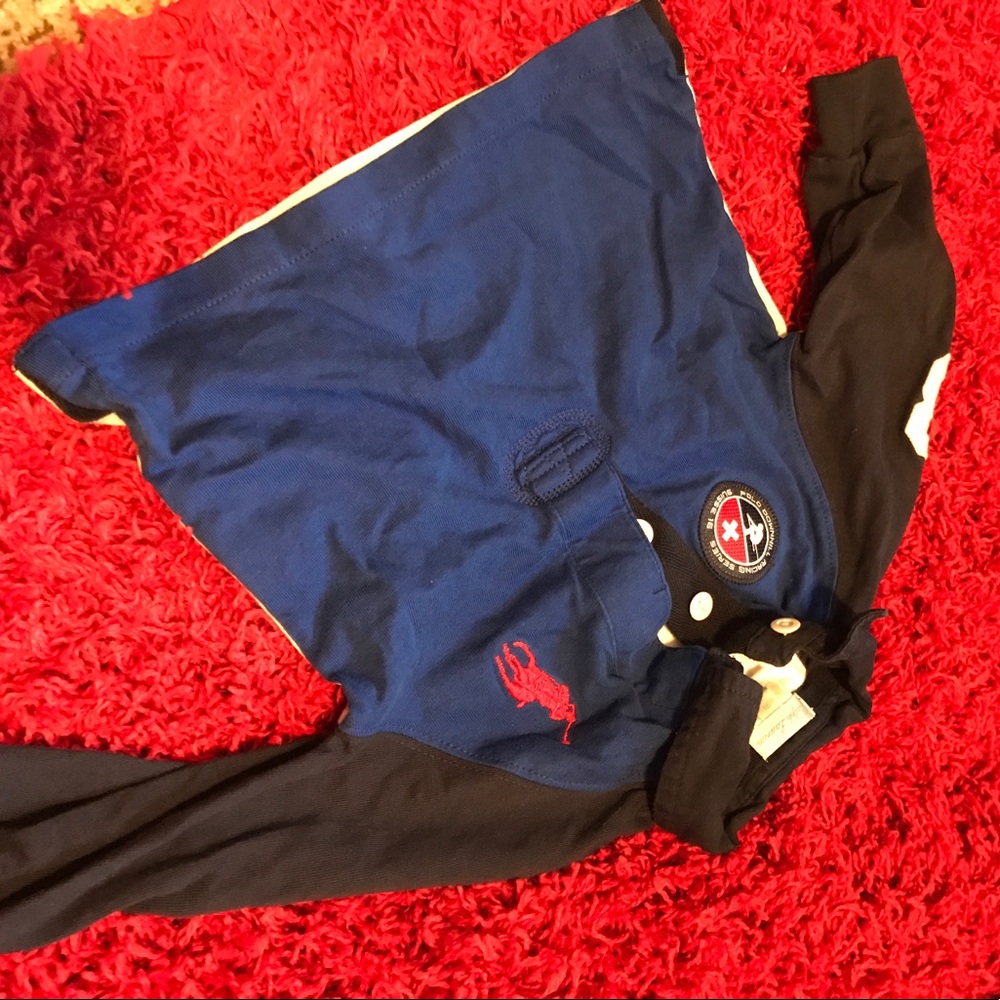 9 months Boys Polo RL Long Sleeve Shirt
