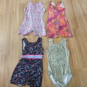 4 gymnastics leotards