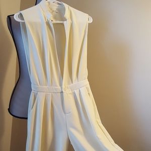 Pale Yellow Wide-Leg Culotte Jumper