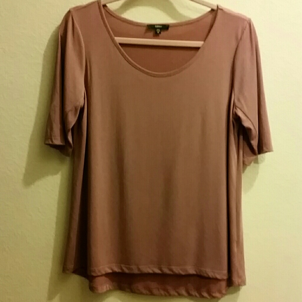 DREW hi-lo mauve blouse
