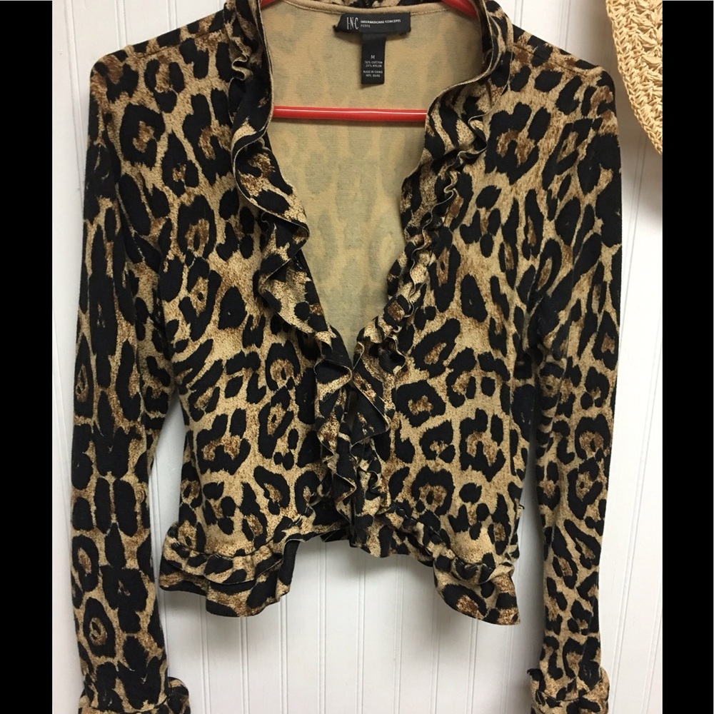 iNC ruffle shrug.   Very cute. Size M