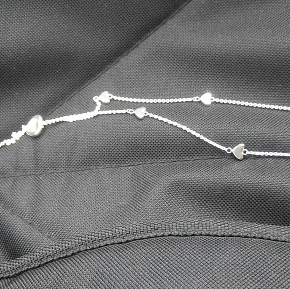 Tiffany & Co. Heart Link Lariat Necklace Open Heart Sterling  Authentic Tiffany\'s Open Heart Lariat Necklace