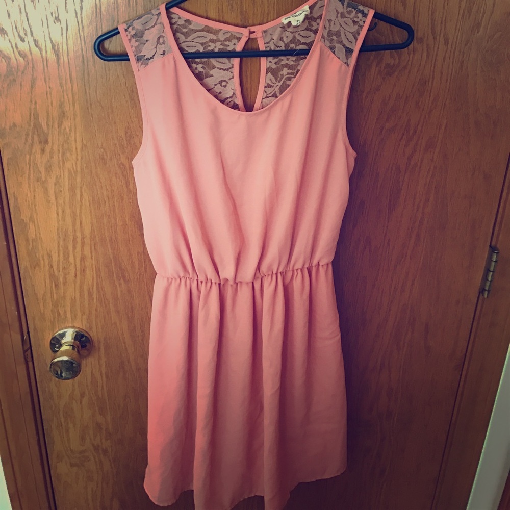Summer Floral Lace Back Dress