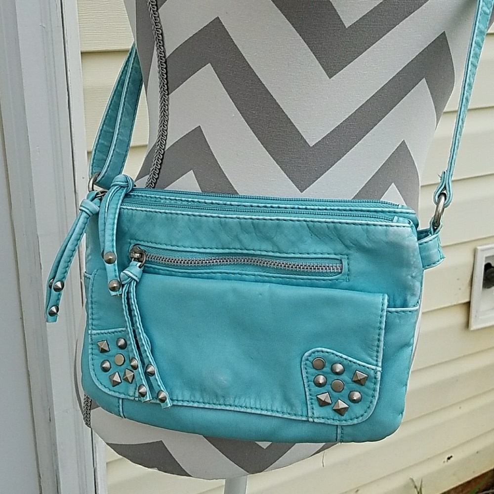 Baby blue purse