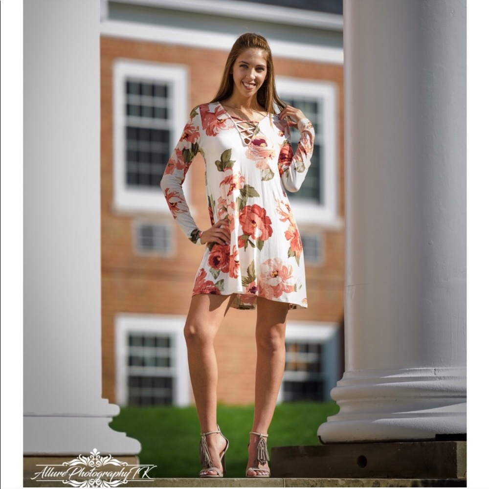 LAST ONE SALE! 🌸Floral Tunic Slip Dress - Picture 3 of 6