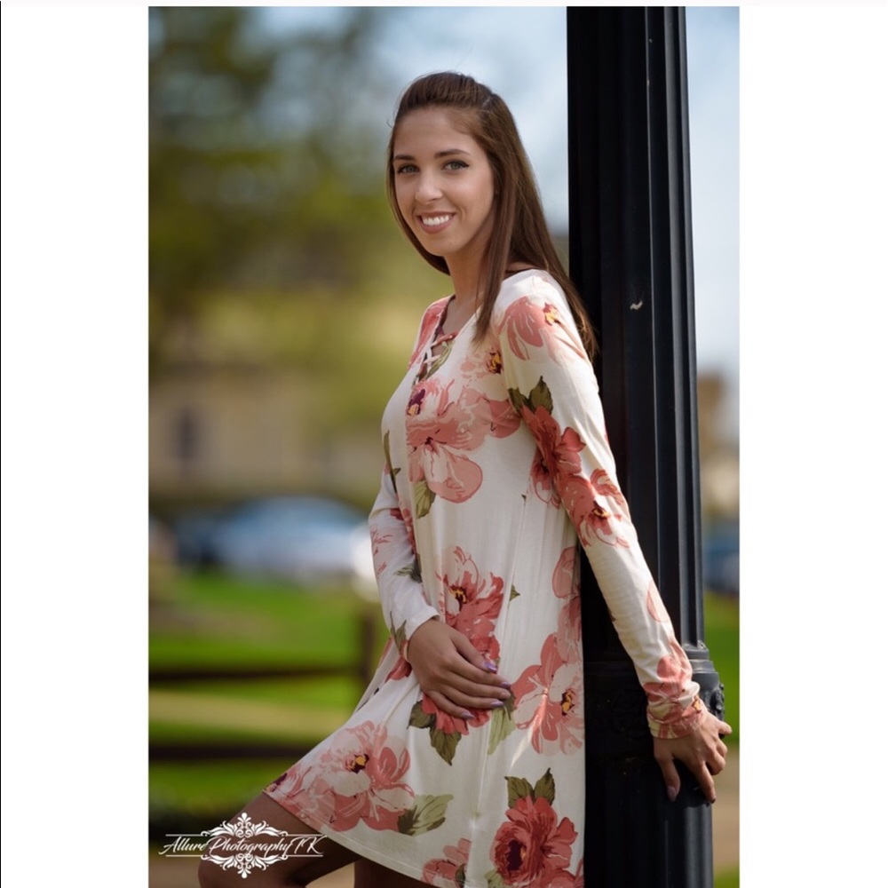 LAST ONE SALE! 🌸Floral Tunic Slip Dress - Picture 5 of 6