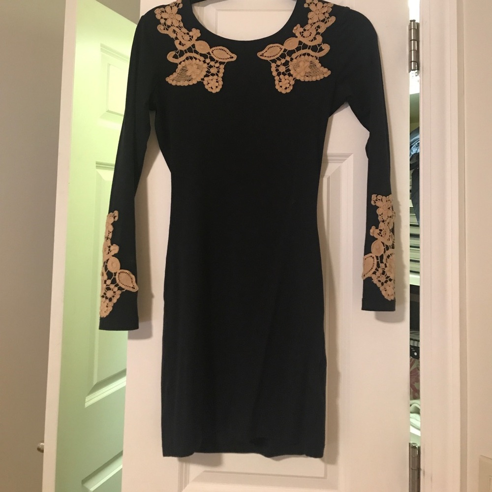 Very cute black mini long sleeve dress