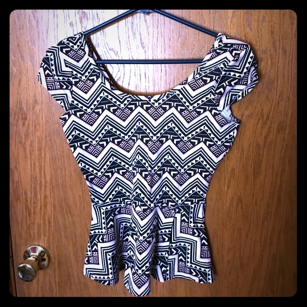 Aztec Peplum Top