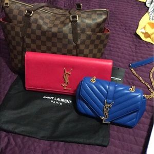 LV, and YSL BAGS