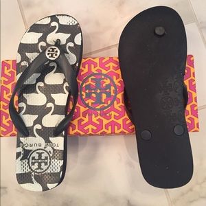 Tory Burch Flip Flops with cute swans!